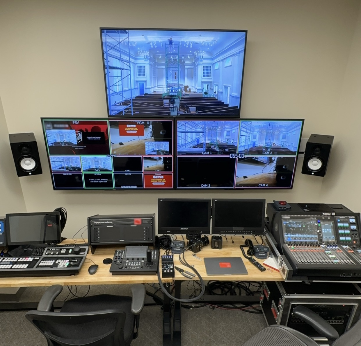 Dual TV wall installation